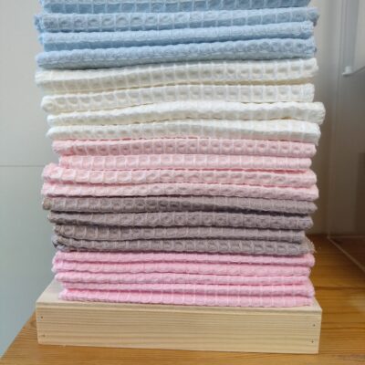 Waffle-cotton Cloth, hand-machined by us ...