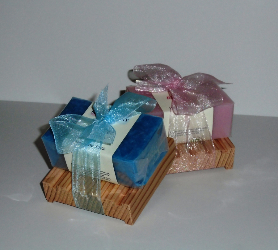 Hand-made soap with dish