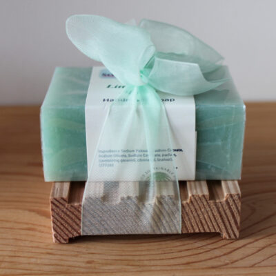 Hand-made soap with dish